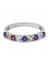 Maison héritage PARIS Złoty pierścionek "Alterna Mix" z kamieniami szlachetnymi rozmiar: 54. Szare pierścionki Maison héritage PARIS, z ametystem, złote. Za 1,122.99 zł.