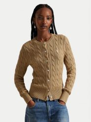 Polo Ralph Lauren Kardigan 211971868502 Beżowy Regular Fit. Brązowe kardigany Polo Ralph Lauren, l, bez wzorów, z bawełny. Za 1,199.00 zł.