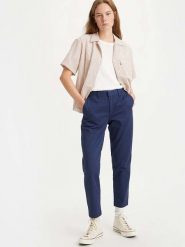 Levi's Spodnie chino w kolorze granatowym rozmiar: W28/L29. Niebieskie spodnie materiałowe Levi's®, l, bez wzorów, z podwyższonym stanem. Za 145.26 zł.