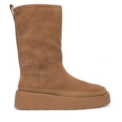 Śniegowce Calvin Klein. Brązowe trapery i śniegowce Calvin Klein. Za 749.99 zł.