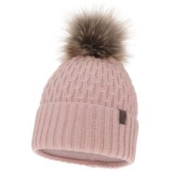 Czapka Zimowa Damska z Pomponem Różowa. Czerwone czapki Molly, bez wzorów, z materiału. Za 59.00 zł.