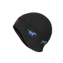 Czapka jeździecka pod kask Galop Wear. Czarne czapki GALOP WEAR, bez wzorów, z materiału. Za 129.00 zł.