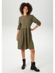 Aniston Sukienka w kolorze oliwkowym rozmiar: 42. Zielone sukienki Aniston, bez wzorów, bez kołnierzyka, bez ramiączek, mini. Za 82.99 zł.