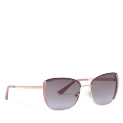 Okulary przeciwsłoneczne Guess. Brązowe okulary przeciwsłoneczne Guess, z aplikacjami. Za 539.99 zł.