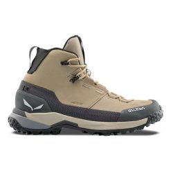 Damskie buty trekkingowe Salewa Puez Leather Mid PTX. Brązowe trekkingi Salewa, z nubiku, trekkingowe. Za 843.00 zł.