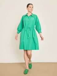 BGN Sukienka w kolorze zielonym rozmiar: 36. Zielone sukienki BGN, na imprezę, bez wzorów, bez kołnierzyka, bez ramiączek, midi. Za 143.99 zł.