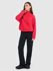 4F Spodnie dresowe z modalem damskie - czarne XL. Czarne spodnie dresowe 4f, na co dzień, xl, bez wzorów, z dresówki, z podwyższonym stanem. Za 189.99 zł.