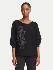 Guess Sweter W6BR51 Z1452 Czarny Regular Fit. Czarne swetry Guess, m, z aplikacjami, z wiskozy, bez ramiączek. Za 394.99 zł.