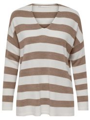 ONLY Sweter w kolorze kremowo-jasnobrązowym rozmiar: S. Brązowe swetry Only, s, bez wzorów, bez ramiączek. Za 63.95 zł.