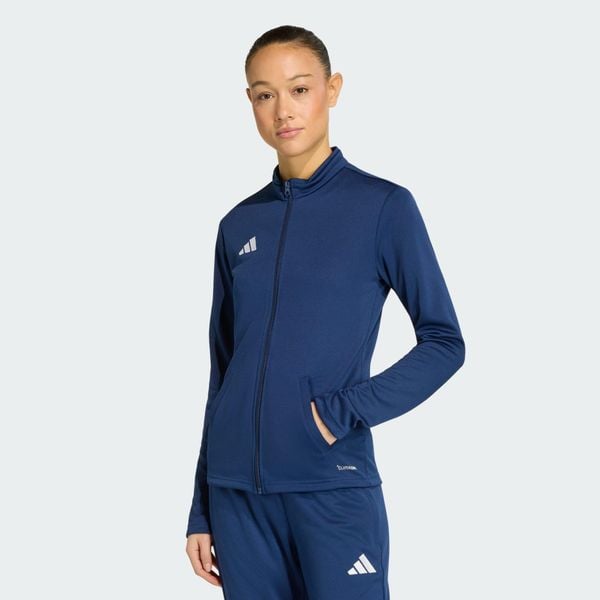 Bluza Entrada26 Track Jacket. Niebieskie bluzy sportowe Adidas, l, z aplikacjami, z dresówki, bez kaptura. Za 179.00 zł.