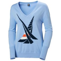 Bluza damska Helly Hansen Salt Summer. Niebieskie bluzy Helly Hansen, na lato, bez wzorów, z bawełny, bez kaptura. Za 425.50 zł.