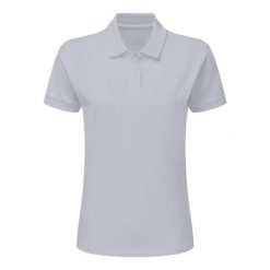 Damska Bawełniana Koszulka Polo Krótki Rękaw. Białe koszulki polo SG, bez wzorów, z bawełny, bez ramiączek. Za 66.99 zł.