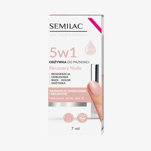 Semilac Odżywka do paznokci Nail Power Therapy 5w1 Recovery Nude 7 ml. Pielęgnacja paznokci Semilac. W wyprzedaży za 19.54 zł.
