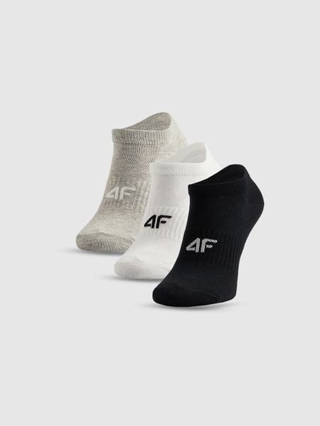 4F Skarpetki stopki (3-pack) damskie - multikolor 35-38. Skarpety 4f, bez wzorów, z bawełny. Za 49.99 zł.
