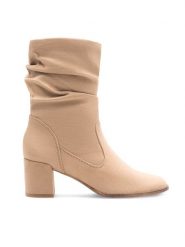 Clara Barson Botki Fraise WYL3603-1 Beżowy. Brązowe botki Clara Barson, bez wzorów, ze skóry, bez obcasa, na słupku, bez zapięcia. Za 149.99 zł.