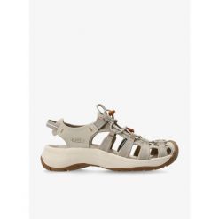 Sandały trekkingowe damskie Keen Astoria West Sandal. Brązowe sandały Keen, bez wzorów, sportowe, bez obcasa, bez zapięcia. Za 349.99 zł.