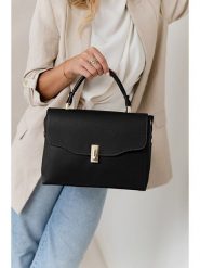 Lia Biassoni Skórzana torebka w kolorze czarnym - 29 x 29 x 12 cm rozmiar: onesize. Czarne torby na ramię Lia Biassoni, bez wzorów, z materiału, przez ramię, bez dodatków. Za 304.99 zł.