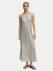 LOLA CASADEMUNT Sukienka codzienna LS2616083 Srebrny Regular Fit. Szare sukienki LOLA CASADEMUNT, na co dzień, xl, bez wzorów, z syntetyku, bez kołnierzyka, bez ramiączek, proste. Za 459.99 zł.