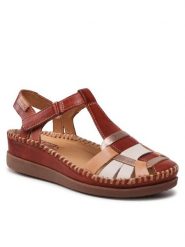 Pikolinos Sandały W8K-0965C1 Biały. Białe sandały Pikolinos, bez wzorów, ze skóry, bez obcasa, na płaskiej podeszwie, bez zapięcia. Za 519.99 zł.