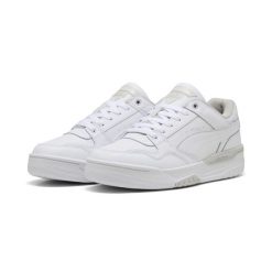 Sneakersy unisex Rebound Retro PUMA White Cool Light Gray. Białe obuwie sportowe Puma, z syntetyku, bez zapięcia, do koszykówki. Za 359.00 zł.