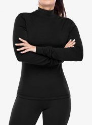 Bluza termoaktywna damska Super.natural B Hot Turtleneck. Czarne bluzy super.natural, s, bez wzorów, z elastanu, bez kaptura. Za 417.99 zł.