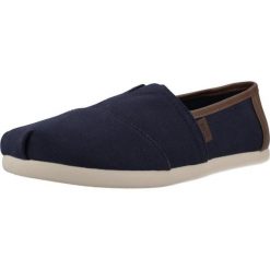 Sandały TOMS ALPARGATA CLASSIC Niebieski. Niebieskie sandały Toms, bez wzorów, z tkaniny, sportowe, bez obcasa, bez zapięcia. Za 253.99 zł.