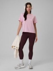 4F Legginsy dzianinowe damskie - brązowe M. Brązowe legginsy 4f, l, bez wzorów, z dzianiny. Za 99.99 zł.