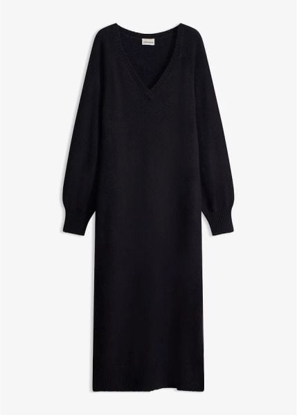 Sukienka dzianinowa oversize midi. Zielone sukienki bonprix, bez wzorów, z dzianiny, bez kołnierzyka, bez ramiączek, maxi, oversize. Za 142.99 zł.