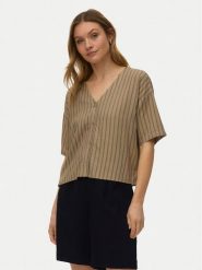 Vero Moda Koszula Rosie 10346914 Brązowy jasny Loose Fit. Brązowe koszule Vero Moda, xs, bez wzorów, z wiskozy, bez kołnierzyka, bez ramiączek. Za 129.99 zł.
