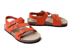 JOSEF SEIBEL Hermine 16 64316 10 840 orange, sandały damskie. Brązowe sandały Josef Seibel, bez wzorów, ze skóry, bez obcasa, bez zapięcia. Za 292.43 zł.