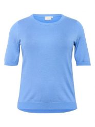 KAFFE curve Sweter w kolorze błękitnym rozmiar: XL. Niebieskie swetry KAFFE curve, xl, bez wzorów, bez ramiączek. Za 91.95 zł.