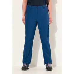 Damskie Spodnie przeciw moskitom szybkoschnące kieszenie na zamek. Niebieskie spodnie sportowe Ulla Popken, na lato, plus size, bez wzorów, z elastanu, trekkingowe. Za 432.99 zł.