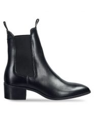 Gant Sztyblety 31551094 Czarny. Czarne botki GANT, bez wzorów, ze skóry, bez obcasa, na płaskiej podeszwie, bez zapięcia. Za 849.99 zł.