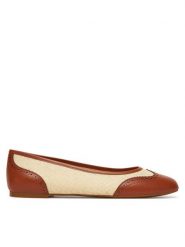 LAUREN RALPH LAUREN Baleriny Jayna 802961799001 Beżowy. Brązowe baleriny Lauren Ralph Lauren, bez wzorów, z tworzywa sztucznego, bez obcasa. Za 469.99 zł.