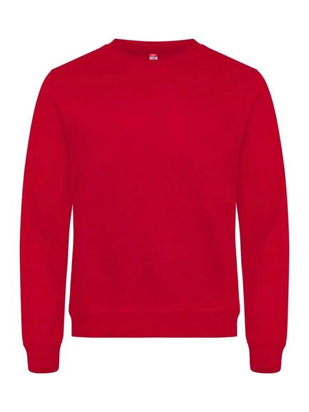 Clique Basic Roundneck bluza unisex, tkanina przeciwmechowa – red. Czerwone bluzy CLIQUE, xl, bez wzorów, z bawełny, bez kaptura. Za 155.70 zł.