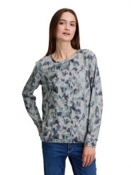 BETTY & CO Koszulka w kolorze szaro-granatowo-miętowym rozmiar: XL. Niebieskie bluzki Betty & Co, xl, bez wzorów, bez kołnierzyka, bez ramiączek. Za 101.45 zł.