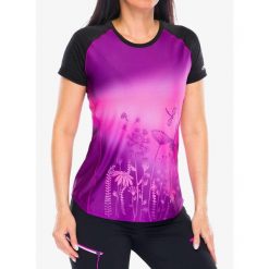 Koszulka treningowa damska Crazy Shirt Alpinstar. Fioletowe bluzki Crazy, bez wzorów, sportowe, bez kołnierzyka, bez ramiączek. Za 293.99 zł.