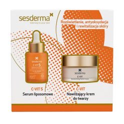 Sesderma Zestaw świąteczny C-VIT 5 Serum liposomowe 30 ml + C-VIT Nawilżający krem do twarzy 50 ml Kremy przeciwzmarszczkowe 1 ct. Kremy do twarzy Sesderma. Za 228.00 zł.