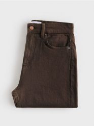 Jeansy mom fit z krótszą nogawką - dark grey jeans. Szare jeansy Reserved, bez wzorów. Za 129.99 zł.