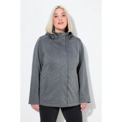 Damskie Kurtka softshell HYPRAR wodoodporna kaptur. Szare kurtki sportowe Ulla Popken, plus size, bez wzorów, z materiału, bez kaptura, trekkingowe. Za 479.99 zł.