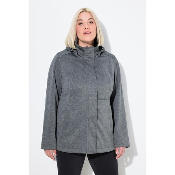 Damskie Kurtka softshell HYPRAR wodoodporna kaptur. Szare kurtki sportowe Ulla Popken, plus size, bez wzorów, z materiału, bez kaptura, trekkingowe. Za 479.99 zł.