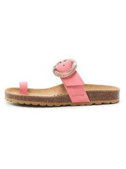 Billowy Skórzane japonki w kolorze jasnoróżowym rozmiar: 37. Różowe klapki Billowy, bez wzorów, z otwartym noskiem, bez obcasa. Za 173.99 zł.