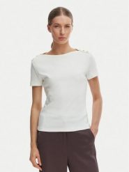 Tommy Hilfiger Top WW0WW47806 Beżowy Slim Fit. Brązowe topy TOMMY HILFIGER, l, bez wzorów, z bawełny, bez kołnierzyka, bez ramiączek. Za 129.99 zł.