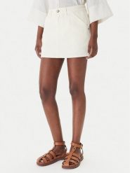 Eleh Spódnica jeansowa EL107 Écru Regular Fit. Białe spódnice Eleh, bez wzorów, z bawełny. Za 423.99 zł.