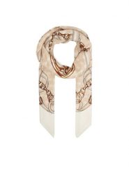 Guess Chusta AW5412 POL03 Beżowy. Brązowe rękawiczki Guess, z aplikacjami, z materiału. Za 199.99 zł.