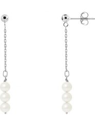 Pearline Srebrne kolczyki-wkrętki z perłami w kolorze białym rozmiar: onesize. Białe kolczyki Pearline, z perłą, srebrne. Za 217.99 zł.