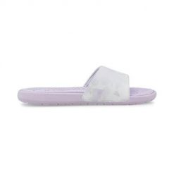 Klapki damskie Puma Cool Cat Hazy. Fioletowe klapki Puma, bez wzorów, z materiału, bez obcasa. Za 162.00 zł.