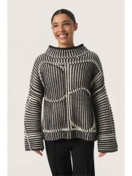 Soaked in Luxury Sweter "Soaked in Luxury" w kolorze czarnym rozmiar: XL. Czarne swetry Soaked in Luxury, xl, bez wzorów, ze splotem, bez ramiączek. Za 188.85 zł.