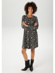 Aniston Sukienka w kolorze czarno-białym rozmiar: 40. Czarne sukienki Aniston, na co dzień, bez wzorów, bez kołnierzyka, bez ramiączek, midi, proste. Za 83.03 zł.