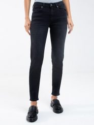BIG STAR Dżinsy - Slim fit - w kolorze czarnym rozmiar: W31/L32. Czarne jeansy Big Star, l, z aplikacjami. Za 127.05 zł.